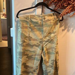 Anthropologie Camo Cropped Pants